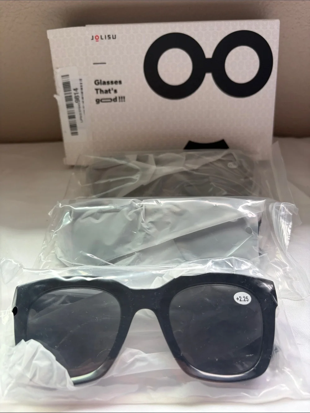 Black Reading Glasses +2.25 - Stylish Blue-Light Blocking Frames